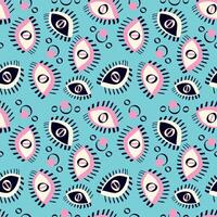 Ethnical magical pattern with eyes. illustration vector