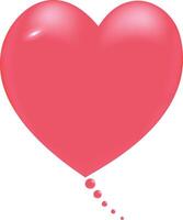 featuring heart-shaped speech bubbles in a vibrant red-pink color. vector