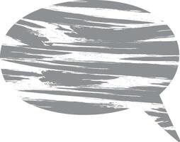 Speech bubble gray in grunge style blank vector