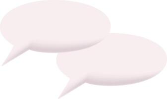 Two Graphically volumetric empty speech bubble vector