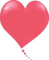 Speech bubble in the shape of a heart romantic design vector