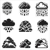 cloud hail icon isolated sign symbol illustration Collection of high quality On White Background vector