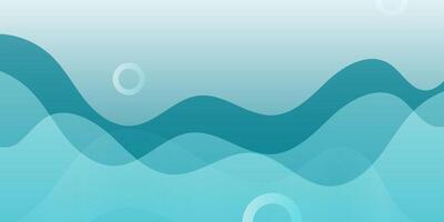 Abstract colorful turquoise wave background design. Simple wave pattern. vector