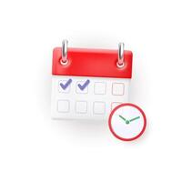 Calendar with marked dates or tasks. Meeting schedules, event planning, to do list. vector