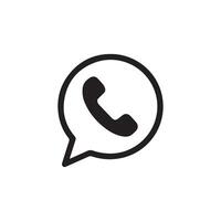 Minimalist Phone Call Icon for Communication Apps vector