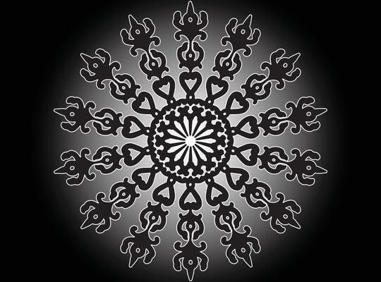 Baroque Elegance Mandala Line Art Frames Design