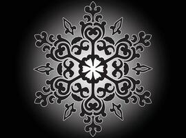Twilight Crest mandala Line Art Frames Design vector