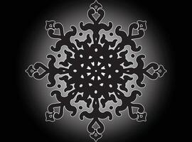 Midnight Bloom mandala Line Art Frames Design vector