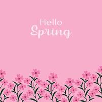 Hello spring background vector