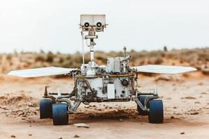 Chinese astronauts plant flag on Mars surface, marking historic exploration mission photo