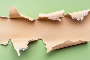 Ripped red and green paper background perfect for holiday decorations and festive occasions photo
