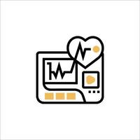 A heart monitor and a monitor with a heartbeat vector