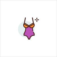 A swimsuit with a plus sign on it vector