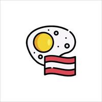 An egg with a flag on it vector