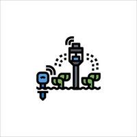 A water pump with a plant in the background vector