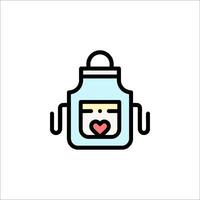 A blue and white icon of a mask with a heart vector