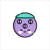 A purple ball with a smiley face on it vector