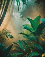 Vibrant Jungle with Soft Light and Dynamic Angles photo