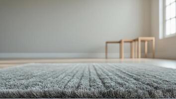 Textured soft gray area rug enhancing home decor with comfort and style in modern interior design setting photo