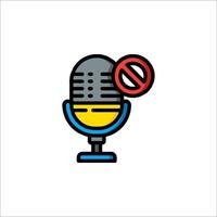 No microphone icon, microphone icon, microphone icon, microphone icon, microphone icon, microphone icon, vector