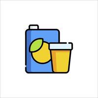 A juice and a cup of juice icon vector