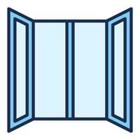 Opened Window colored icon or design element vector