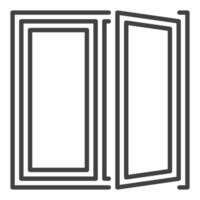 Plastic Window icon or symbol in outline style vector