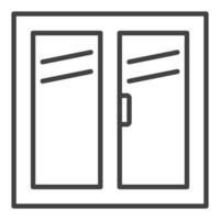 Closed Plastic Portal Window linear icon or symbol vector