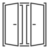Open Window square outline icon or design element vector