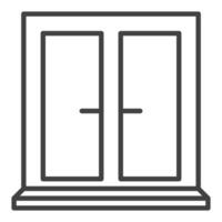 Closed Window minimal linear icon or symbol vector