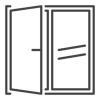 Apartment Window linear icon or symbol vector