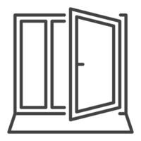 Clear Window New Opportunities icon or symbol in outline style vector