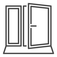 Opened Portal Freedom linear icon or symbol vector