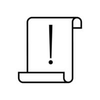 exclamation mark icon over white background, line style, illustration vector