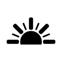 Sunrise icon, illustration. Flat design style eps 10 vector