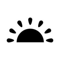 Sun icon on white background. illustration in trendy flat style. vector