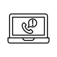 laptop computer with exclamation mark icon over white background, illustration vector