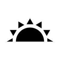 Sun icon, illustration. Flat design style eps 10. vector