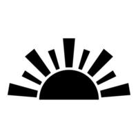 Sunset icon. Simple illustration of sunset icon for web design isolated on white background vector