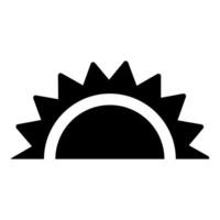 Sun icon. Simple illustration of sun icon for web design isolated on white background vector