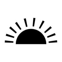 Sunrise icon on white background. illustration. Flat style. vector