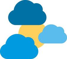 Cloudy Illustration Flat Design vector