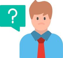 Question Illustration Flat Design vector