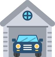 Garage Illustration Flat Design vector