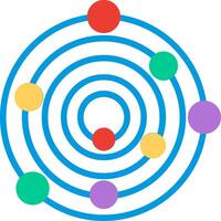 Orbit Illustration Flat Design vector