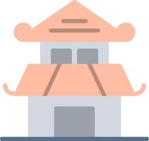 Building Illustration Flat Design vector