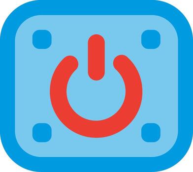 Power Button Illustration Flat Design vector