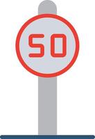 Speed Limit Illustration Flat Design vector