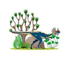 Dilophosaurus prehistoric dinosaur character vector