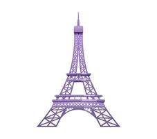 Cartoon Eiffel Tower showcasing its iconic lattice vector